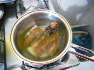 Boiling pig feet! 